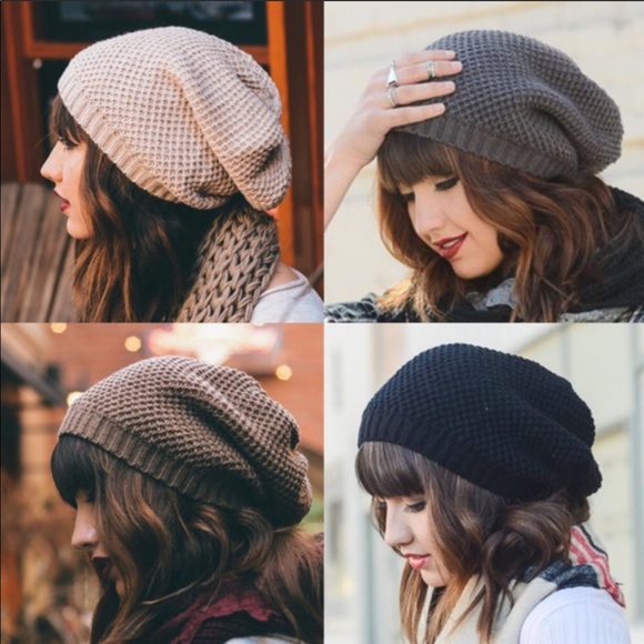 Knit slouchy beanie hat - Picture 8 of 8